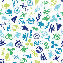 seamless marine pattern