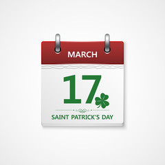 patricks day calendar illustration