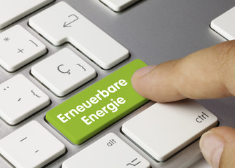 Erneuerbare Energie Tastatur Finger