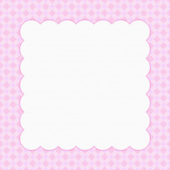 Pink checkered celebration frame for your message or invitationd