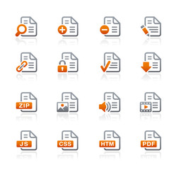 Documents Icons - 1 // Graphite Series
