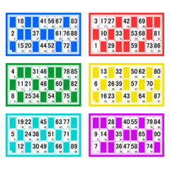Naklejka premium Série de cartes de loto
