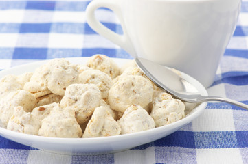 Almond cookies and cup