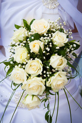 bouquet in hands of the bride