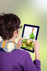 Woman with Tablet PC