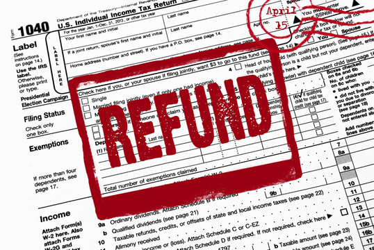 Refund Stamp On Tax Form