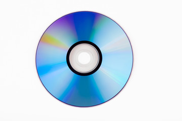 Single Blank CD DVD Isolated White