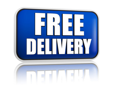 free delivery blue banner