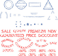 The set for the production of stamps