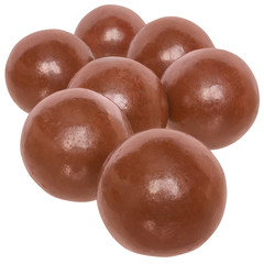 Chocolate balls isolated