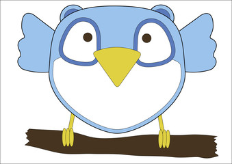 Cute little blue owl