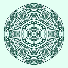 Vector round decorative design element