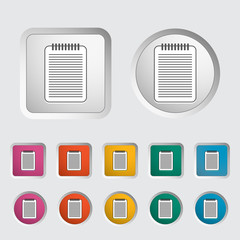 Document single icon. Vector illustration.