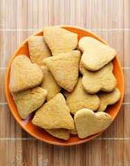 Ginger snaps cookies on plate