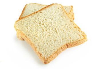 Slices of bread.