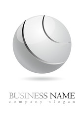 Business logo 3D glossy metal design - 49689866