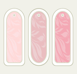 Floral pink tags for template vector