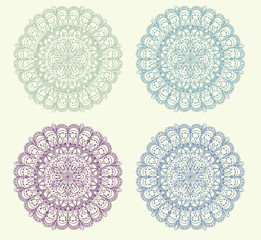 Set of vintage ornament background vector
