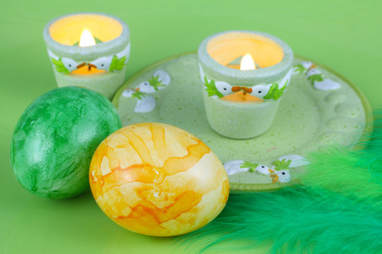 Ostereier und Osterlichter