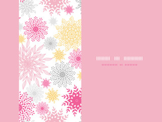 Vector abstract floral vignettes horizontal seamless pattern