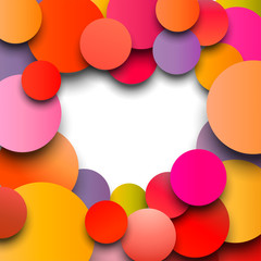 romantic background with lovely bubbles, heart shape