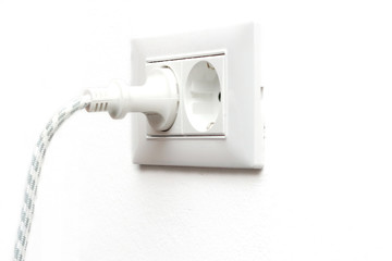 power plug into power outlet