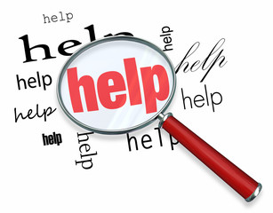 Searching for Help - Magnifying Glass