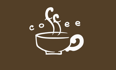Coffee with text steam