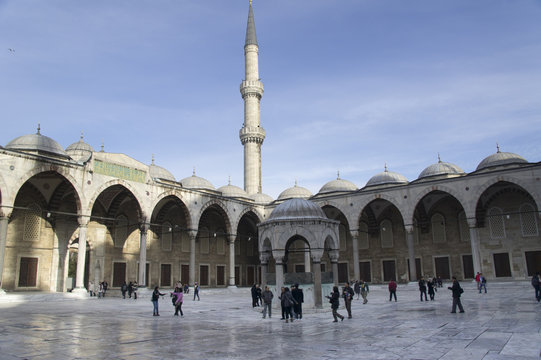 Squre of the Blue mosk in Istanbul