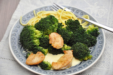 Pasta mit Brokkoli und Putenbrust