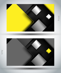 Background or Template for Black Yellow Modern Business - Card
