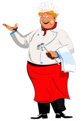 Funny Chef and best food for Gourmet