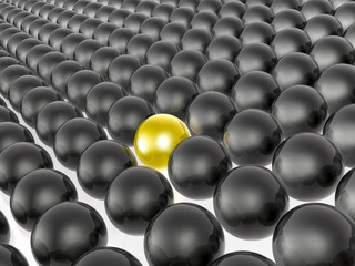 Obraz premium Yellow and black spheres