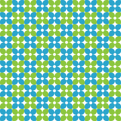 green blue flower pattern stock vector