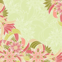 Abstract floral background with text space