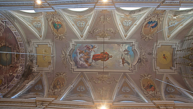 plafond d'&eacute;glise corse (&eacute;glise de cardo)