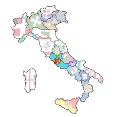 map of italy with lazio region