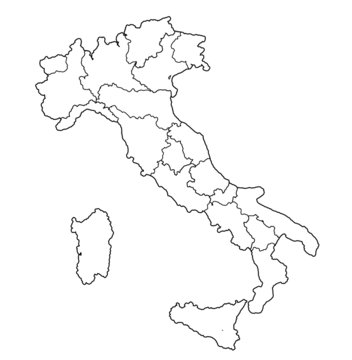 Fototapeta map of italy