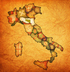 map of italy with emilia romagna region