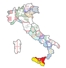map of italy with sicilyregion
