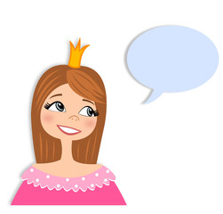 Princess conversation. Cartoon character