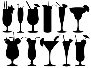 Set of cocktail glasses
