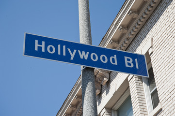 Naklejka premium znak hollywood boulevard w Los Angeles