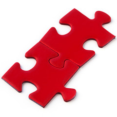 Jig Saw Puzzle - Two Red Pieces