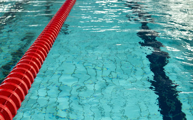 Empty swimming pool lane