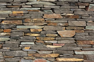 Foto op Canvas new build flush dry stone wall © stocksolutions