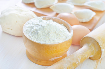 ingredients for dough and dumpling