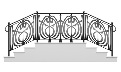 Wrought iron stairs railing
