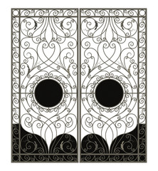 Forged gate with leaves