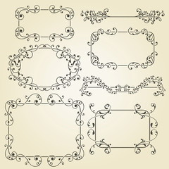vector lacy  vintage floral  design elements